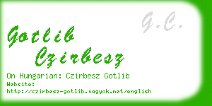 gotlib czirbesz business card